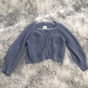 Soft A&F Cropped Cardigan